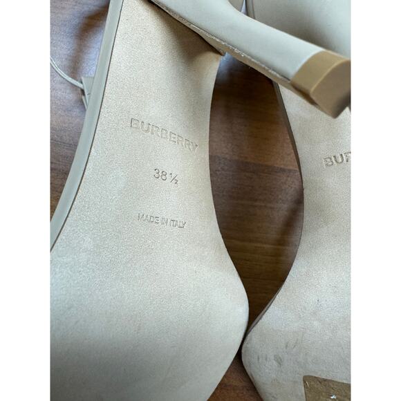 Burberry NWOB Stiletto Thong Sandals in Beige Size EU 38.5/US 8.5 - Picture 7 of 11